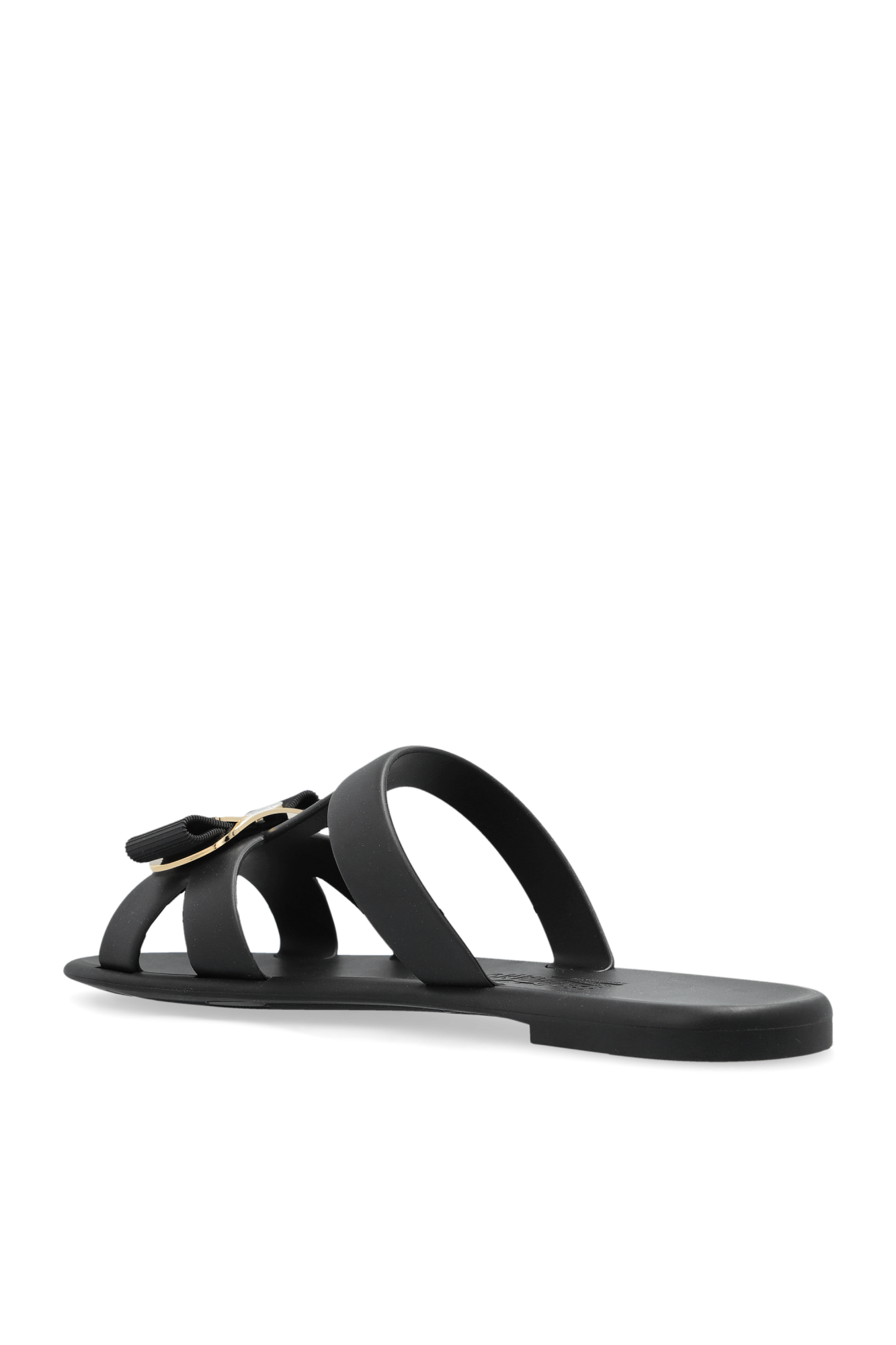 FERRAGAMO Rubber slides with application | Women's Shoes
